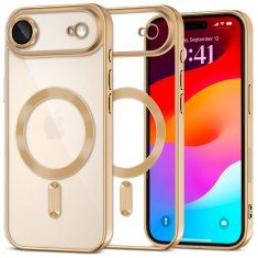 Overboard Set elektro-magSafe futrola za iPhone Air - zlatna + zaštitna folija za ekran