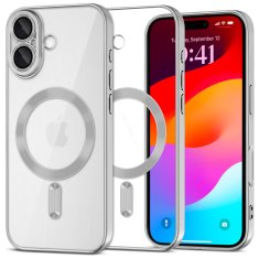 Overboard Set Electro MagSafe futrola za iPhone 17 - srebrna + zaštitna folija za ekran