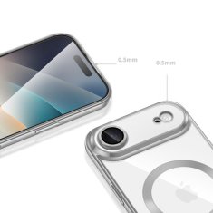 Overboard Set elektro-magSafe futrola za iPhone Air - srebrna + zaštitna folija za ekran