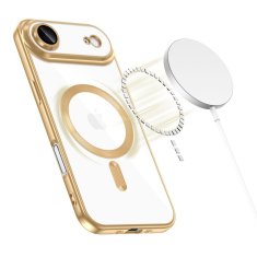 Overboard Set elektro-magSafe futrola za iPhone Air - zlatna + zaštitna folija za ekran
