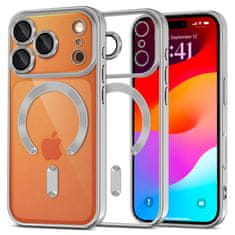 Overboard Set elektro-magSafe futrola za iPhone 17 Pro - srebrna + zaštitna folija za ekran