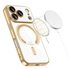Overboard Set elektro-magSafe futrola za iPhone 17 Pro - zlatna + zaštitna folija za ekran