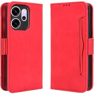 GS Preklopna futrola za Oppo Reno 14 F / 14 FS, utor za karticu, crvena