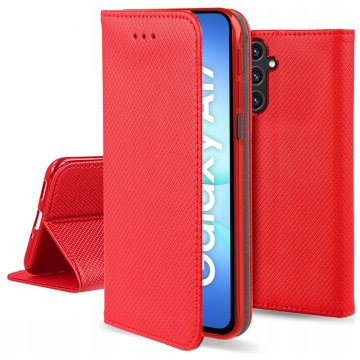 GS Pametna magnetska preklopna maskica za Samsung Galaxy A17 5G, crvena