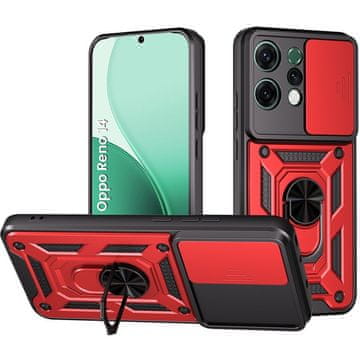 GS Oklopna futrola za Oppo Reno 14, CamShield Slide, crvena