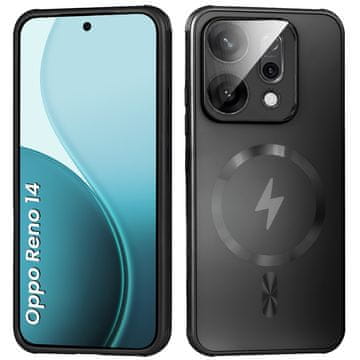 GS Futrola za Oppo Reno 14, kompatibilna s MagSafeom, sa zaštitom za kameru, crna