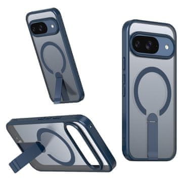 GS Google Pixel 10 / 10 Pro Fusion Hybrid maskica za MagSafe sa stalkom, plava