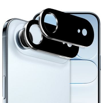 Overboard 2x kaljeno staklo za iPhone Air otok kamere, crno