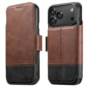 Eni 2-u-1 preklopna futrola za iPhone 17 Pro Max, spremna za MagSafe, smeđa
