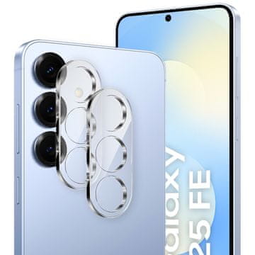 Overboard 2x zaštitno staklo za kameru od kaljenog stakla za Samsung Galaxy S25 FE, prozirno