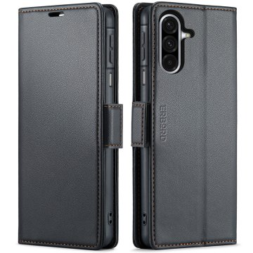 Overboard Futrola za Samsung Galaxy A17 5G, sjajna liči maska, novčanik s preklopom, crna