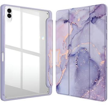 GS Futrola za Samsung Galaxy Tab S11 Ultra, Smartcase Hybrid, s držačem za olovku, mramorno ljubičasta