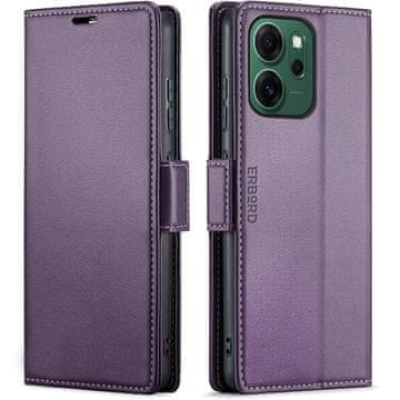Overboard Futrola za Oppo Reno 14 F / 14 FS, sjajna liči boja, preklopna futrola-novčanik, ljubičasta
