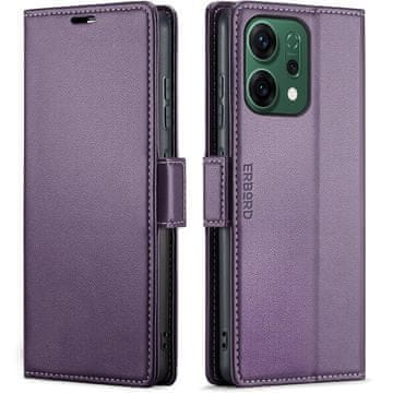 Overboard Futrola za Oppo Reno 14, sjajna liči boja , novčanik s preklopom, ljubičasta