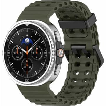 GS Silikonski remen za Samsung Galaxy Watch 9 / 8 / 8 Classic, zeleni