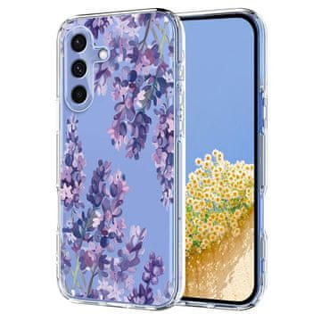 GS Maska za Samsung Galaxy S25 FE s cvjetnim motivom - ljubičasta