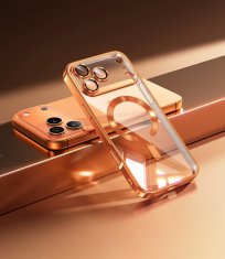 Overboard Set elektro-magSafe futrola za iPhone 17 Pro - zlatna + zaštitna folija za ekran