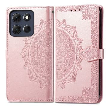 GS Cvjetna futrola-novčanik za Motorola Moto G86 5G - ružičasta
