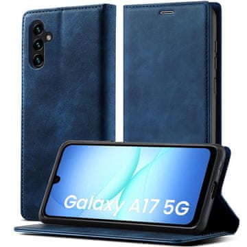 Overboard Pametna preklopna futrola od antilopa za Samsung Galaxy A17 5G - tamnoplava