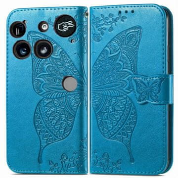 GS Nothing Phone 3 5G preklopna maskica, leptir, plava