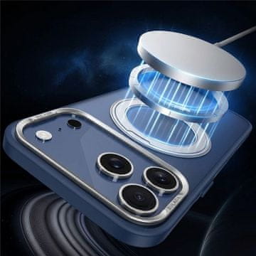 Overboard SULADA Magnetna mat maskica sa stalkom za iPhone 17 Pro Max - titanijsko plava
