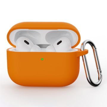 GS Silikonska futrola za AirPods Pro 3 s karabinerom, narančasta
