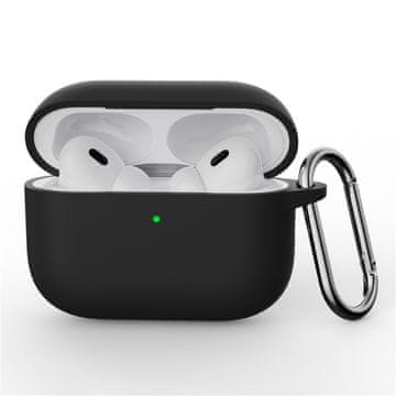 GS Silikonska futrola za AirPods Pro 3 s karabinerom, crna