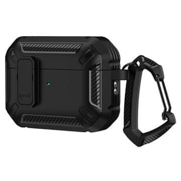 GS Zaštitna futrola za AirPods Pro 3, s karabinerom, crna