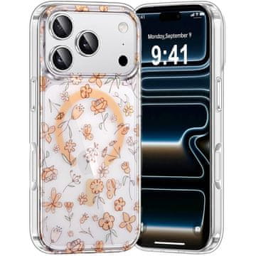 GS Futrola za iPhone 17 Pro Max, Laser Flower, za MagSafe, Tulip