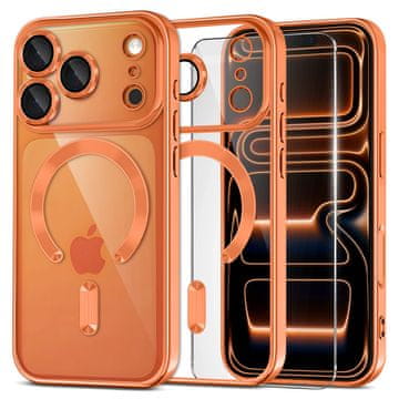 Overboard Set elektro-magSafe futrola za iPhone 17 Pro - zlatna + zaštitna folija za ekran