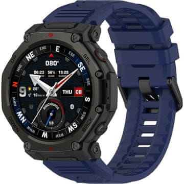 GS Silikonski remen za Amazfit T-Rex 3 Pro, tamnoplavi
