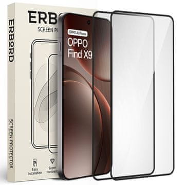 Overboard 2x kaljeno staklo za Oppo Find X9, 3D full, staklo za cijeli ekran