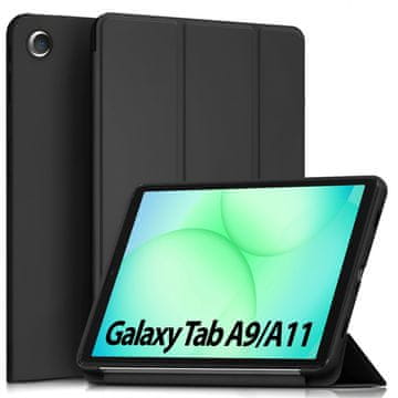 GS Preklopna futrola za Samsung Galaxy Tab A9/A11, trostruka, crna