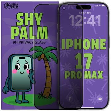 Kaljeno staklo Shy Palm za privatnost za iPhone 17 Pro Max
