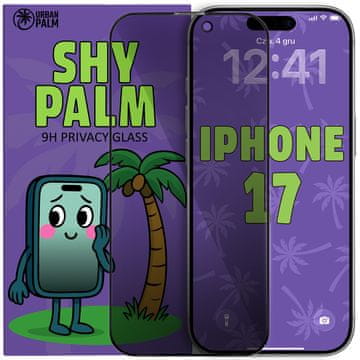 Kaljeno staklo Shy Palm za privatnost za iPhone 17