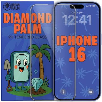 Kaljeno staklo Diamond Palm za iPhone 16