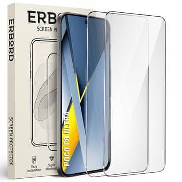 Overboard 2x Kaljeno staklo za Xiaomi Poco F8 Ultra, 9H tvrdo staklo, brzo