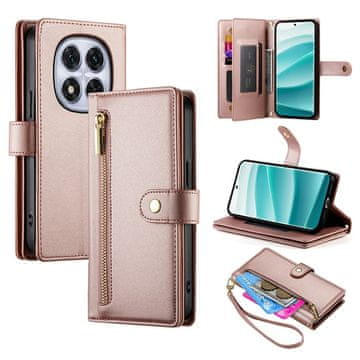 GS Preklopna futrola za Xiaomi Redmi Note 15 Pro 5G, novčanik s patentnim zatvaračem, roza
