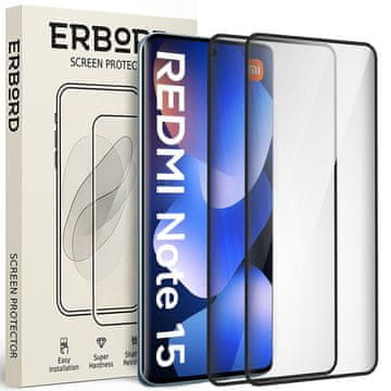 Overboard 2x Kaljeno staklo za Xiaomi Redmi Note 15 5G / Poco M8 5G, 3D full, staklo za cijeli ekran