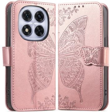 GS Preklopna futrola za Xiaomi Redmi Note 15 Pro Plus 5G / Poco M8 Pro 5G, leptir, ružičasta