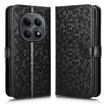 GS Preklopna futrola za Xiaomi Redmi Note 15 5G / Poco M8 5G, novčanik u obliku romboidnog uzorka, crna