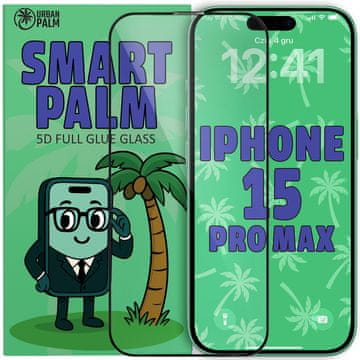 5D Full Glue Smart Palm kaljeno staklo za iPhone 15 Pro Max
