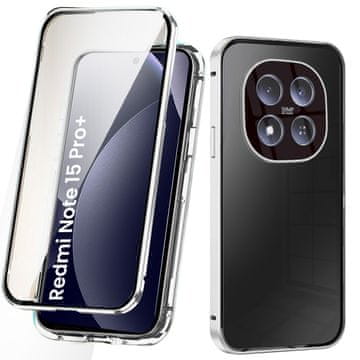 GS Futrola za Xiaomi Redmi Note 15 Pro Plus 5G / Poco M8 Pro 5G, magnetsko dvostruko staklo, srebrna
