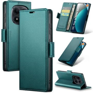 Overboard Xiaomi Redmi Note 15 Pro 5G maskica, sjajna liči maskica, novčanik s preklopom, zelena