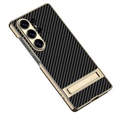 GKK Futrola za Samsung Galaxy S26 Ultra, Electro Frame Leather, sa stalkom, karbonsko crna