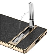 GKK Futrola za Samsung Galaxy S26 Ultra, kožna, s elektro okvirom, s postoljem, crna