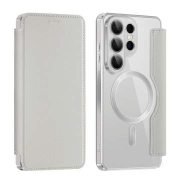 GS Preklopna maska za Samsung Galaxy S26 Ultra, RFID novčanik MagSafe sa zaštitom za kameru, titanijsko siva