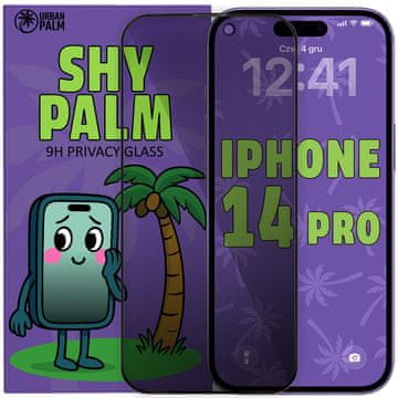 Kaljeno staklo Shy Palm za privatnost za iPhone 14 Pro
