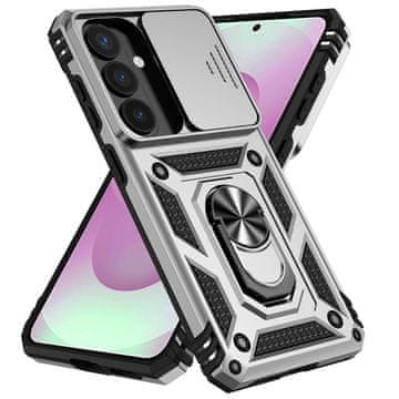 GS Oklopna futrola za Samsung Galaxy S26, CamShield Slide, srebrna