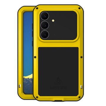 Love Mei maskica za Samsung Galaxy S25 FE, oklopljena sa staklom, žuta